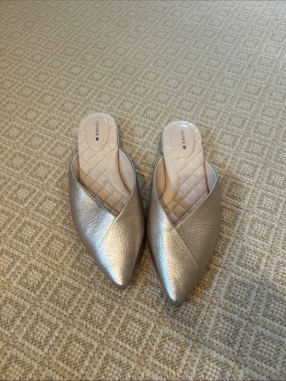 Birdies The Swan Metallic Mule sz 6.5
